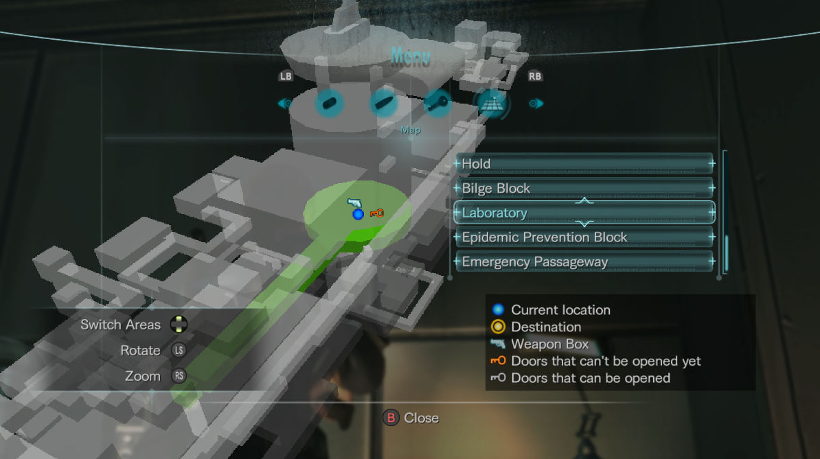 Resident Evil Revelations 3D Map