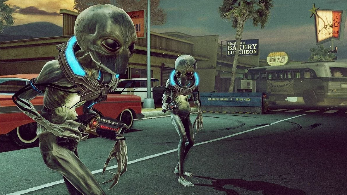 The Bureau XCOM Declassified UFO in the city