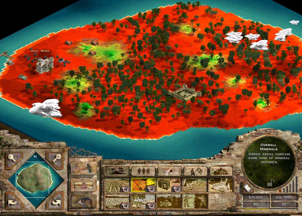 Tropico 1 forests and world