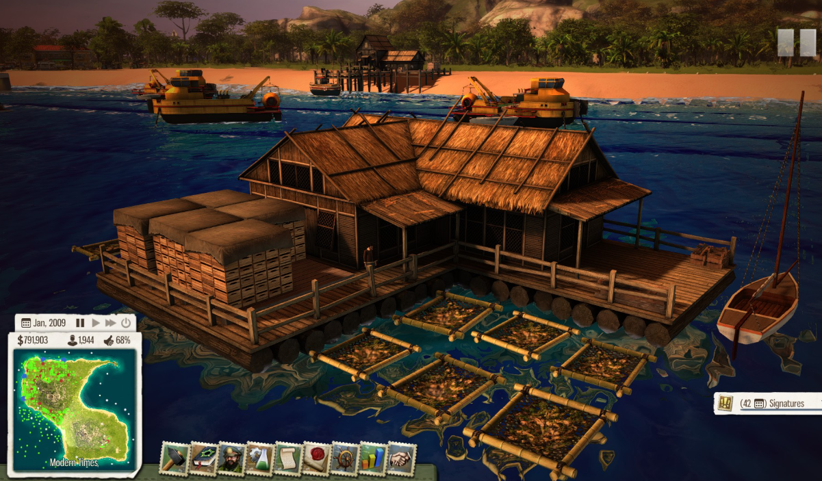 Tropico 5 hut on the sea