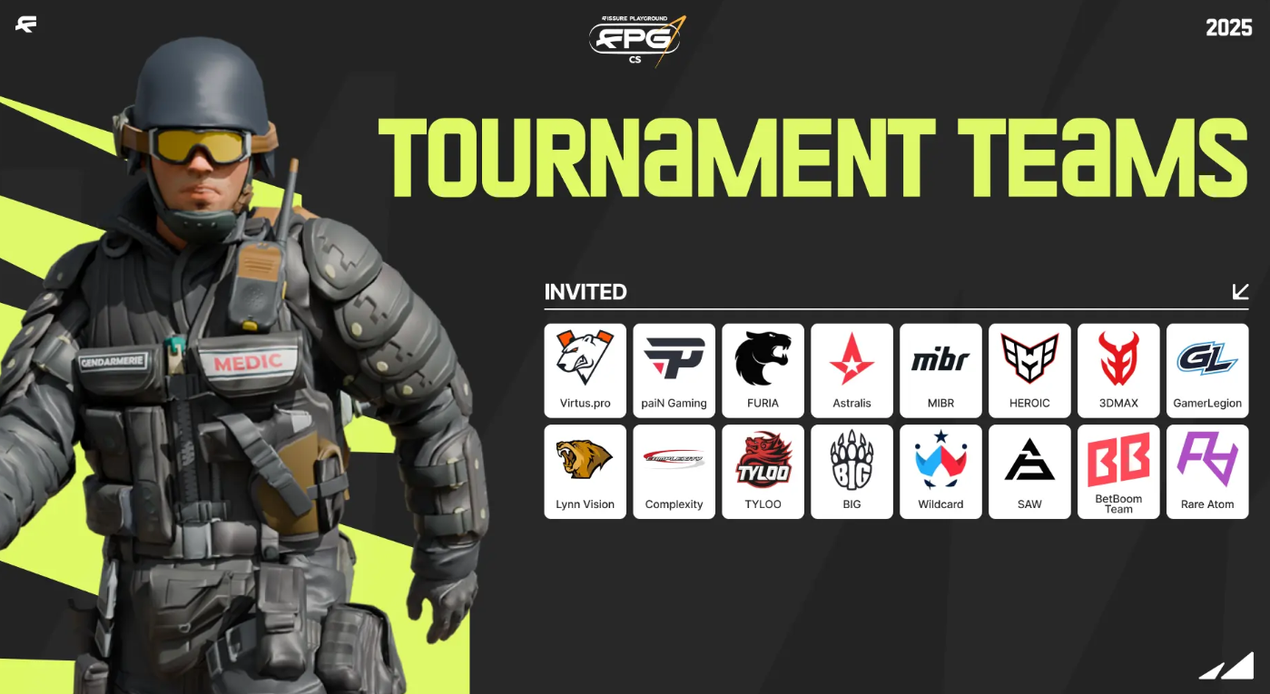 All Teams Announced for FISSURE PLAYGROUND 1 – CS2 Tournament - Image 1