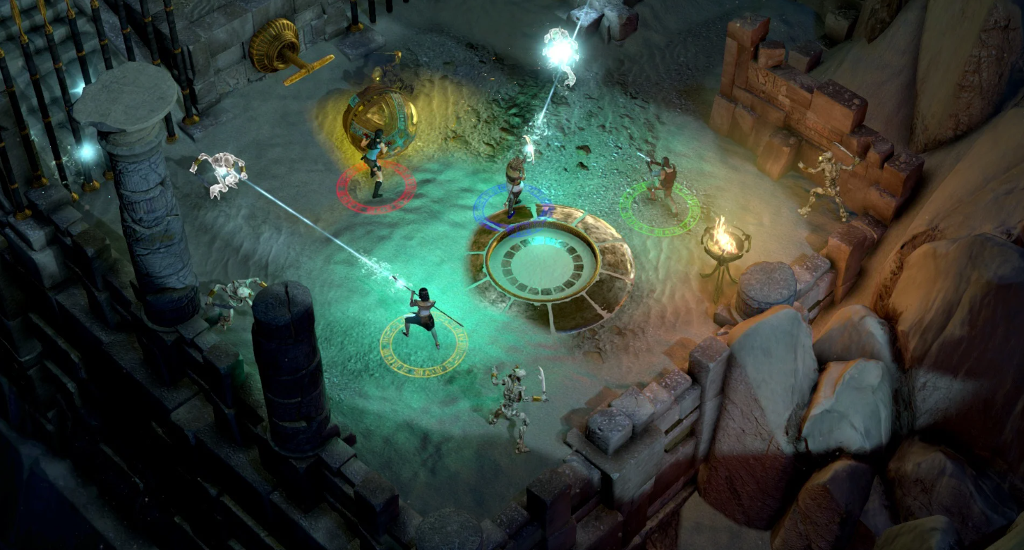 Lara Croft and the Temple of Osiris battle