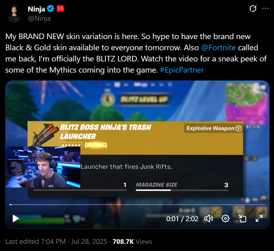 Fortnite Super Showdown live event featuring Superman