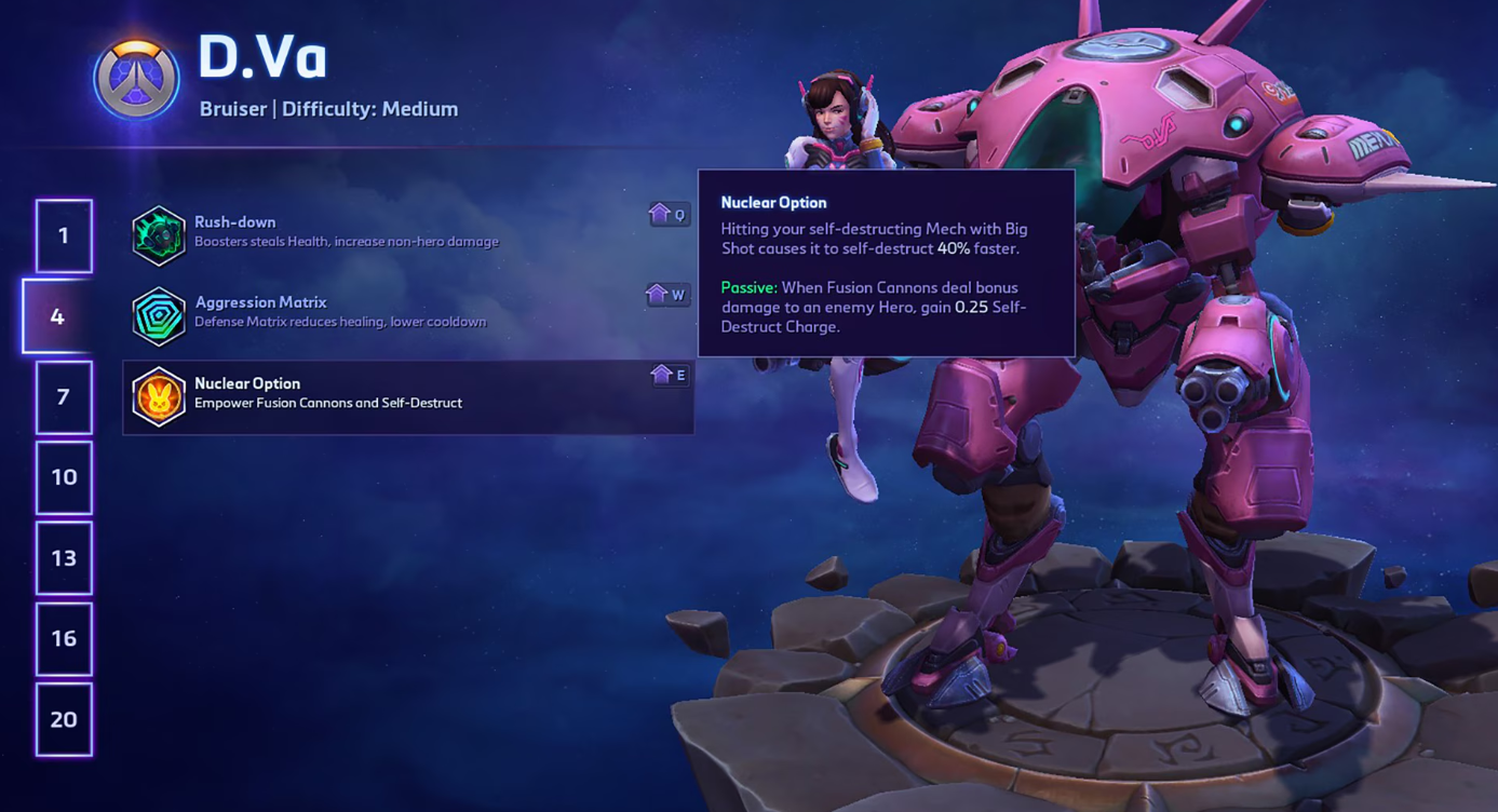 D.Va's abilities and weapons