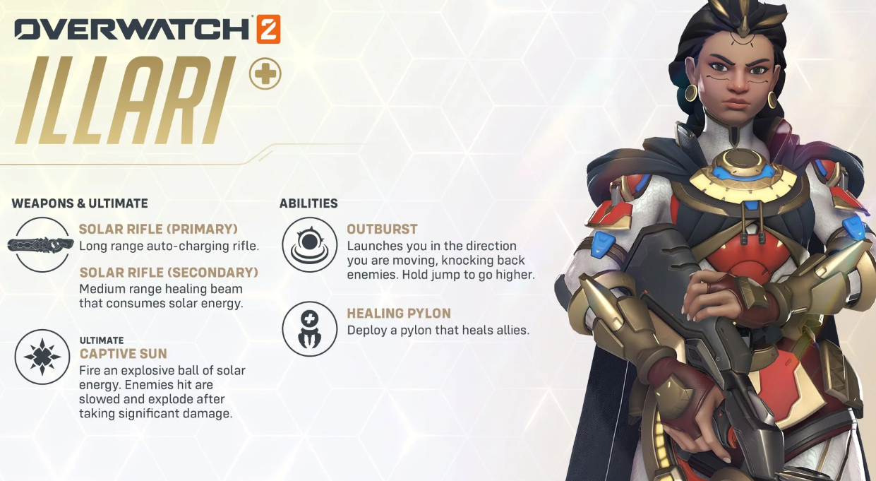 Illari Overwatch 2 — Guide: Life story, abilities, weapons and advantages - Image 2