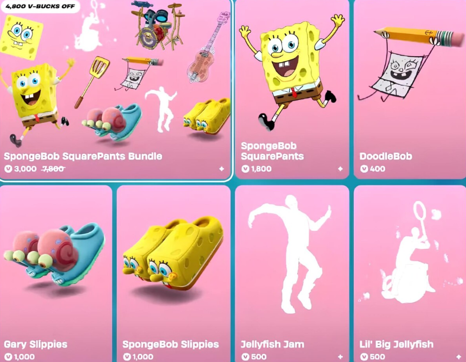 Get SpongeBob SquarePants skins in bucks