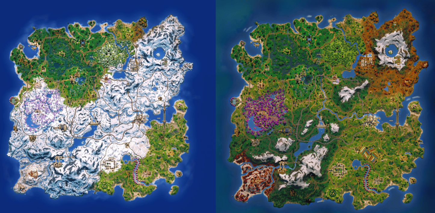 The Rarity Map of 2025 fortnite