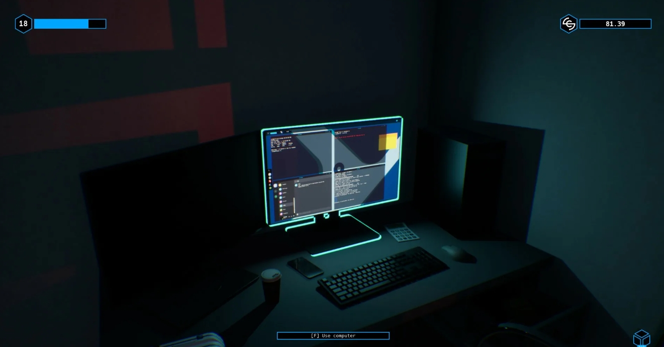 The main feature of the game Hacker Simulator