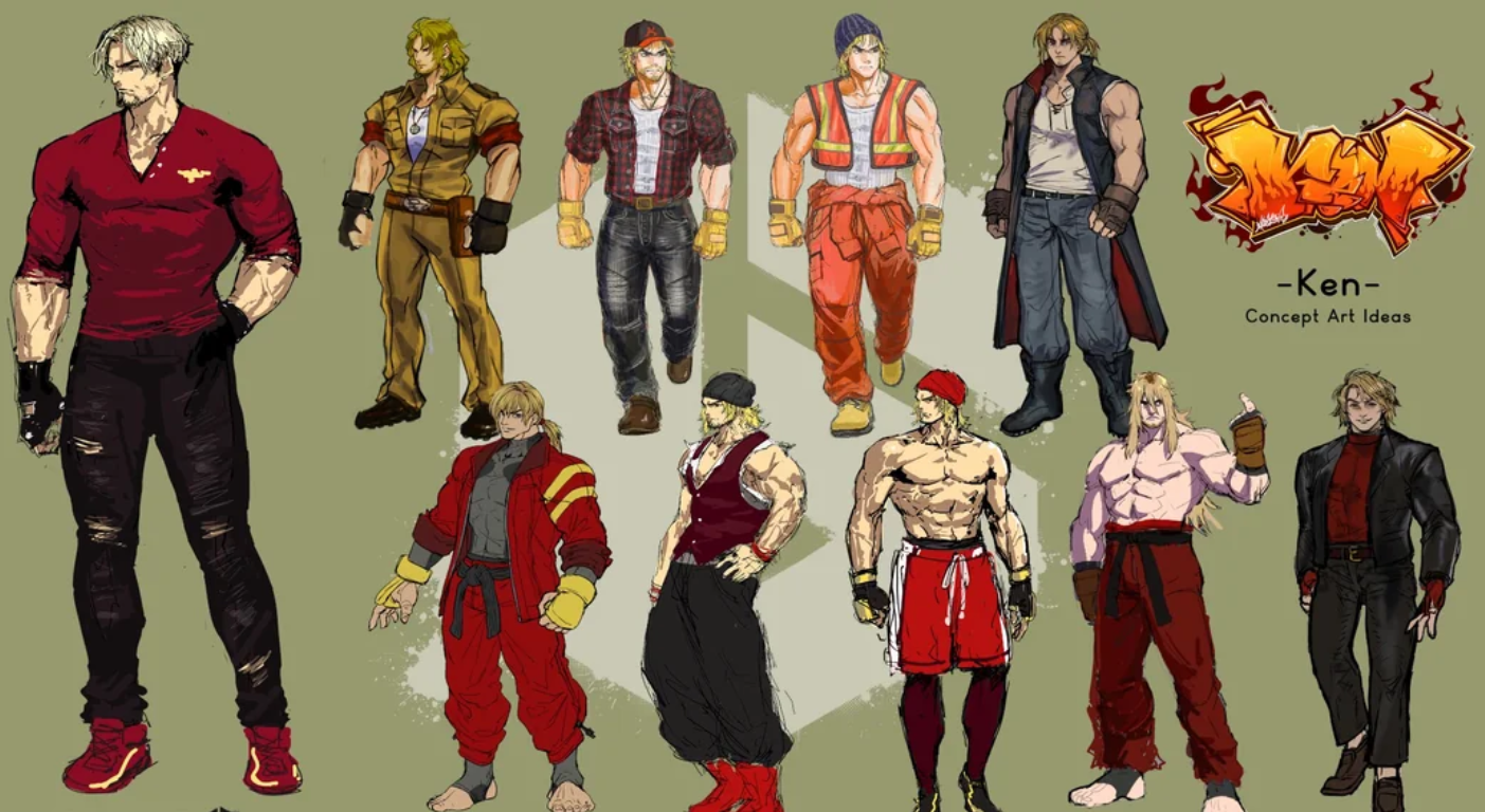 Digital art character hand drawn
