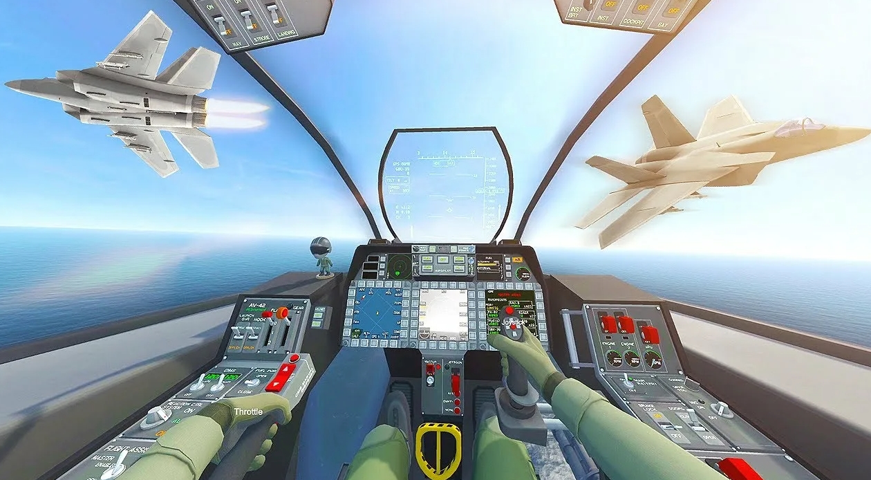 Graphics, sound and atmosphere of real piloting