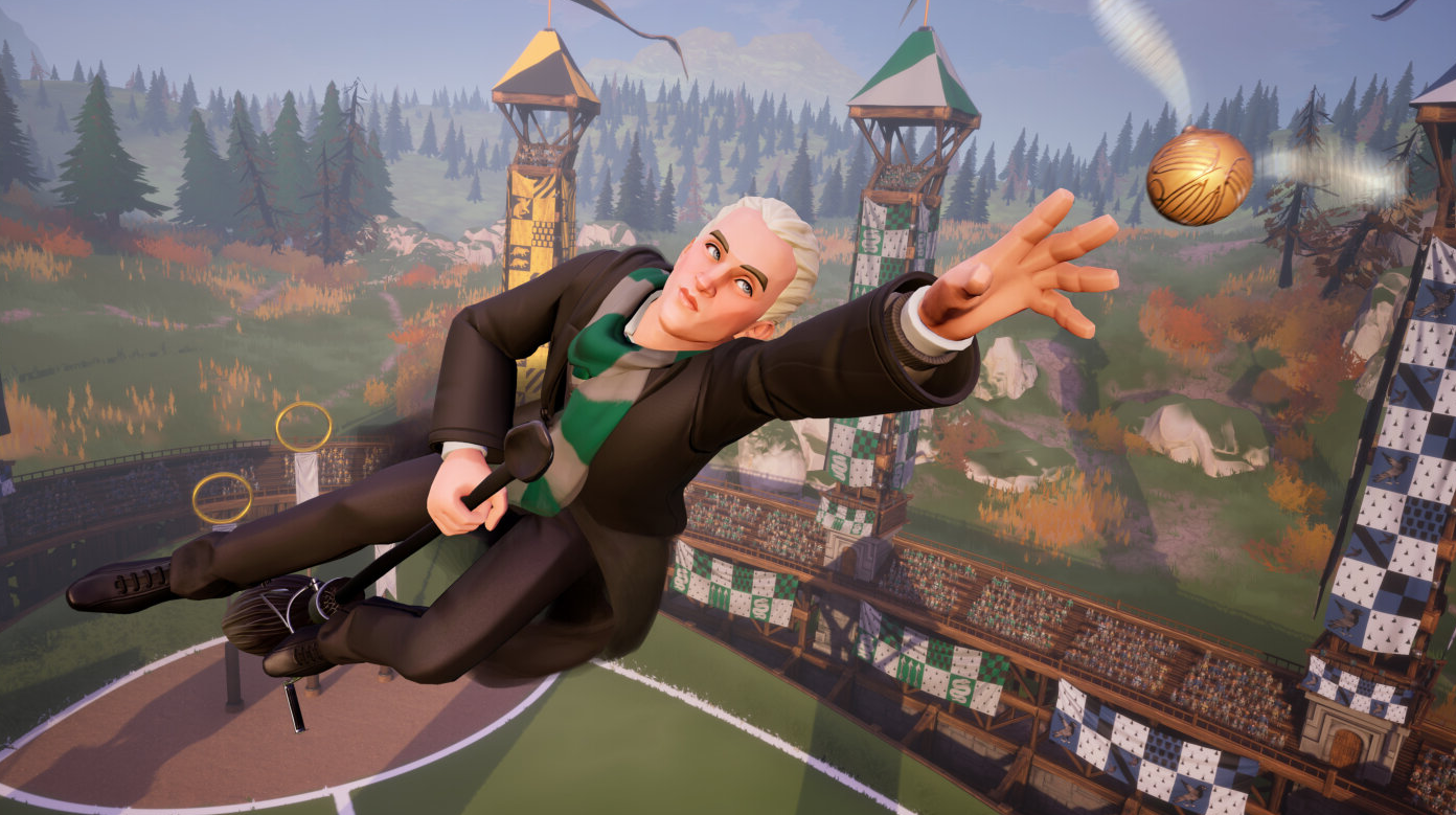 Quidditch flying broom match
