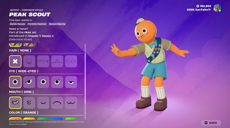 Skin from PEAK Fortnite