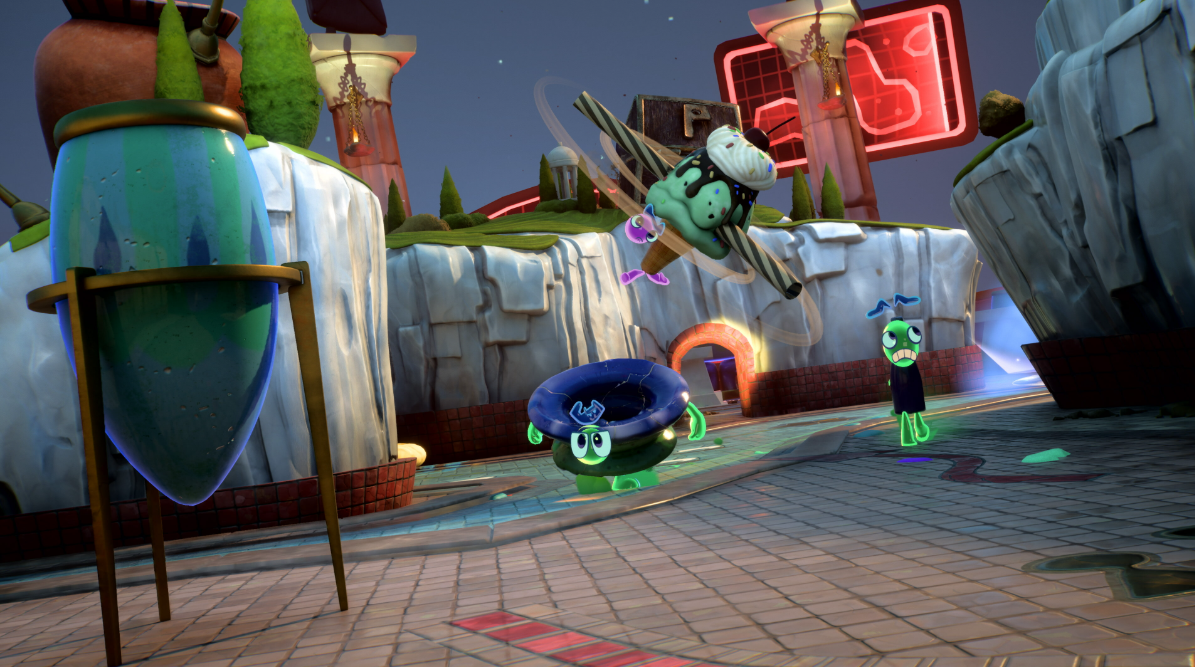 Stylized clay fighters battle