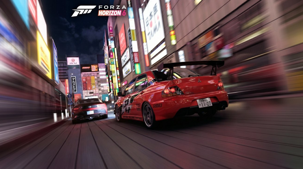 Tokyo car meet neon