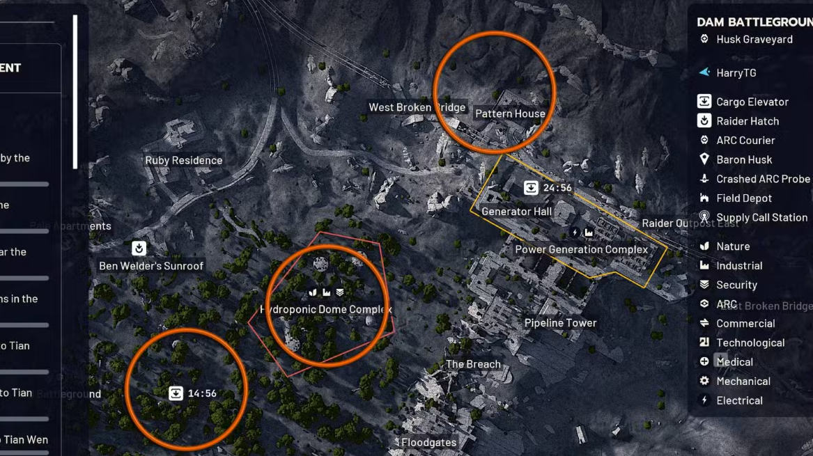 Spaceport farming route map