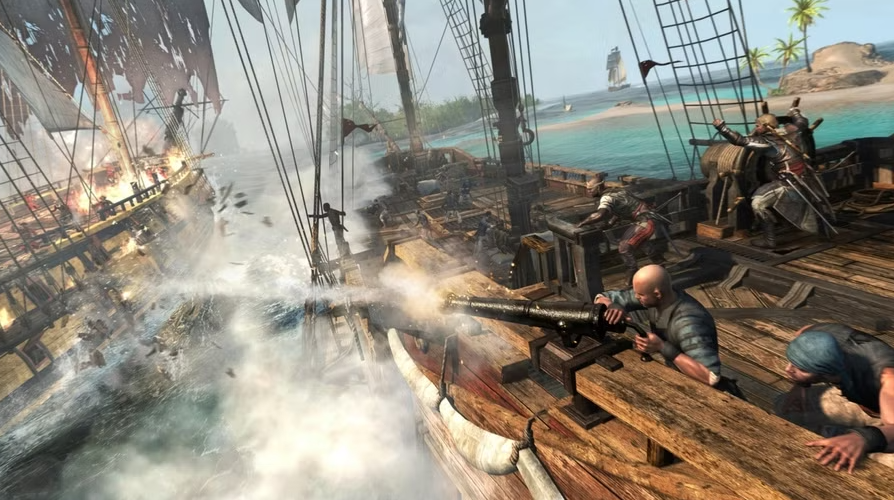 Edward Kenway sea battle