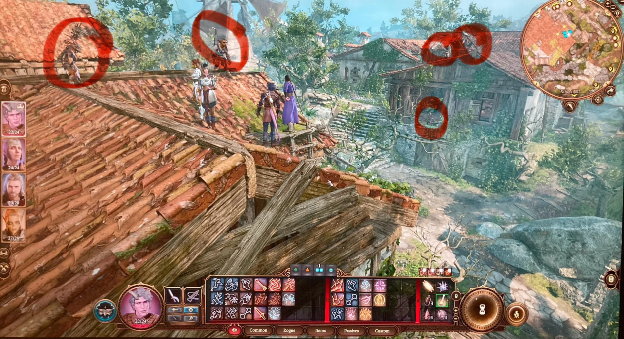Blighted Village ruined houses