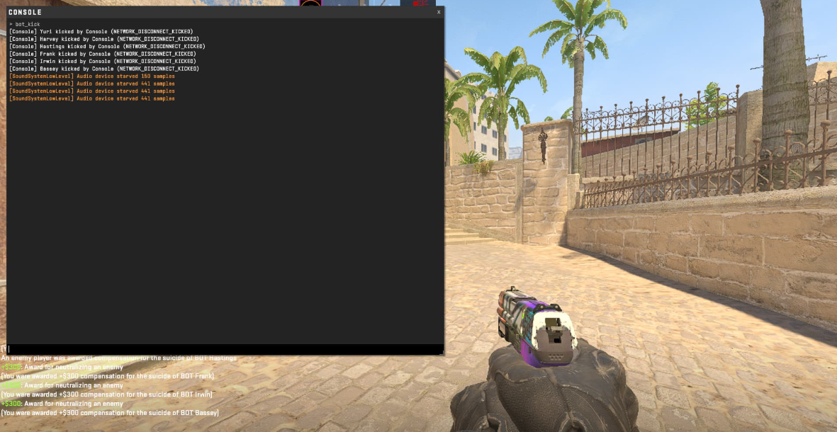 CS2 bots strafing bug