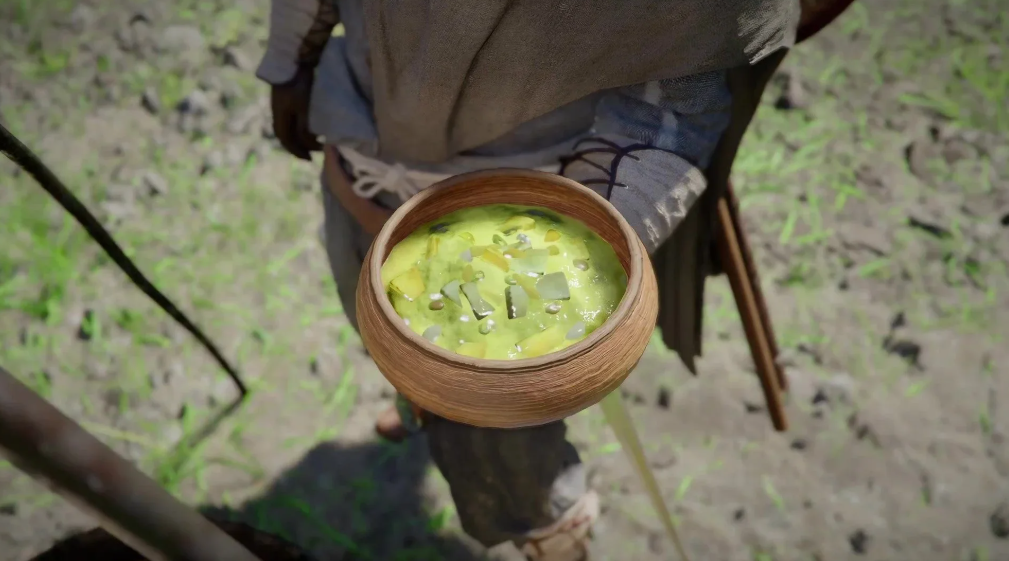 Cooking in a cauldron