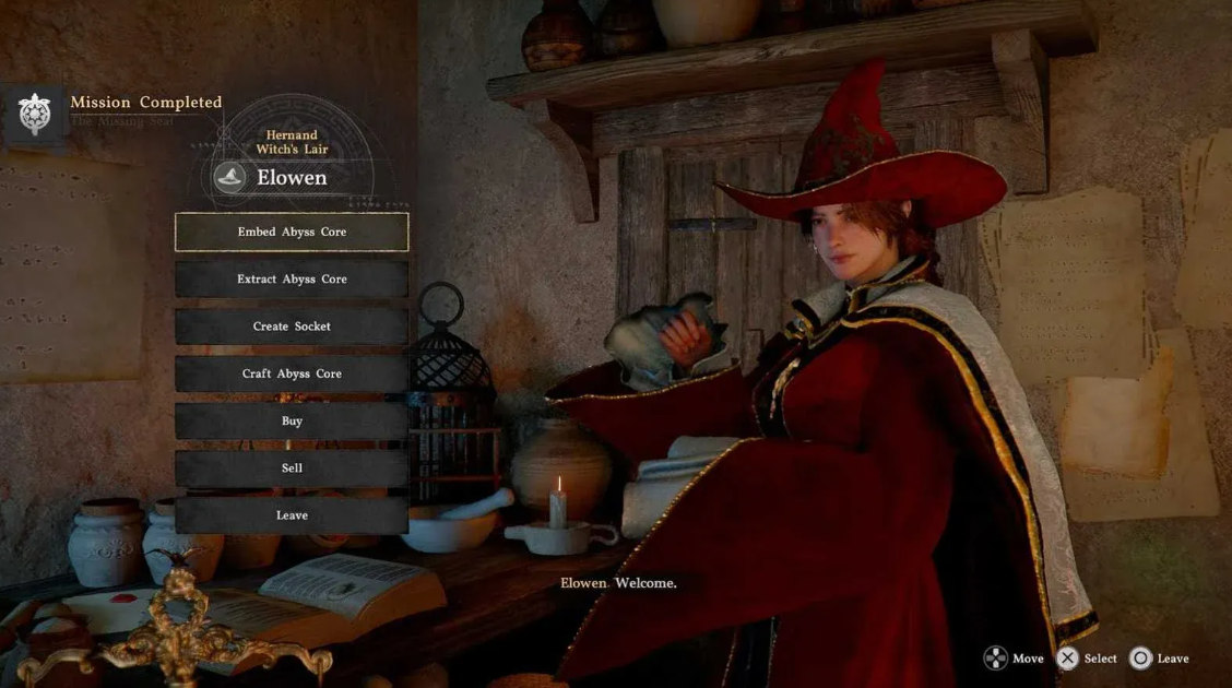 Witch merchant with a cauldron