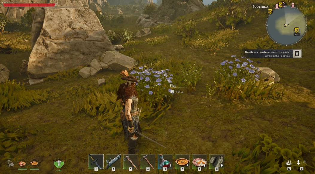 Flax Foothills region map