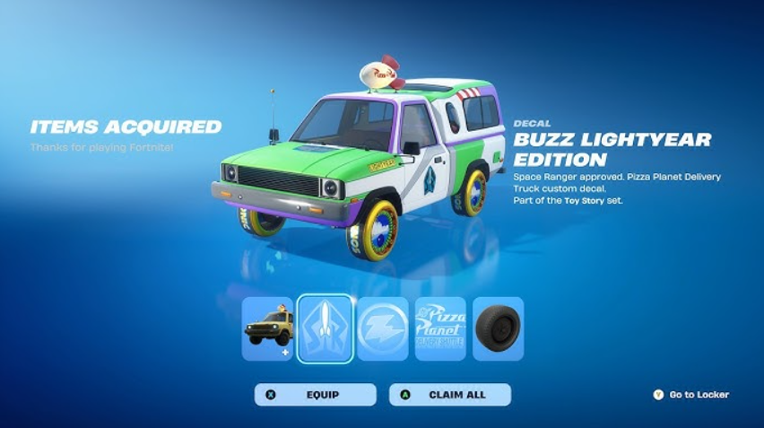 Pizza Planet truck Fortnite