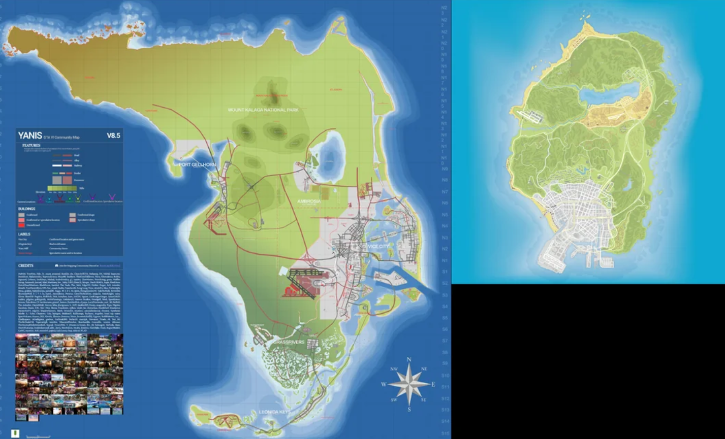 GTA 6 and GTA 5 map comparison