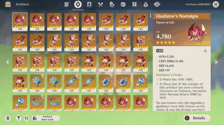 Artifact sets interface preview
