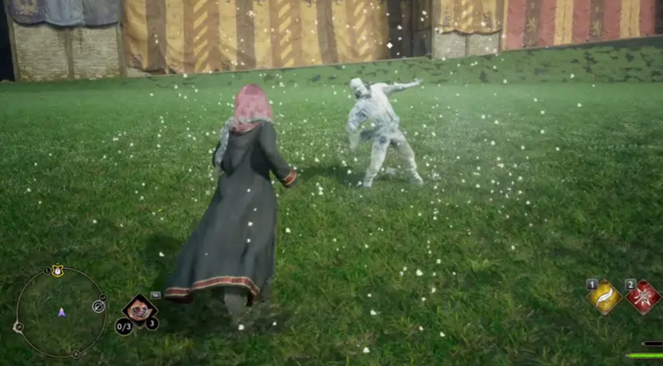 Hogwarts multiplayer duel scene