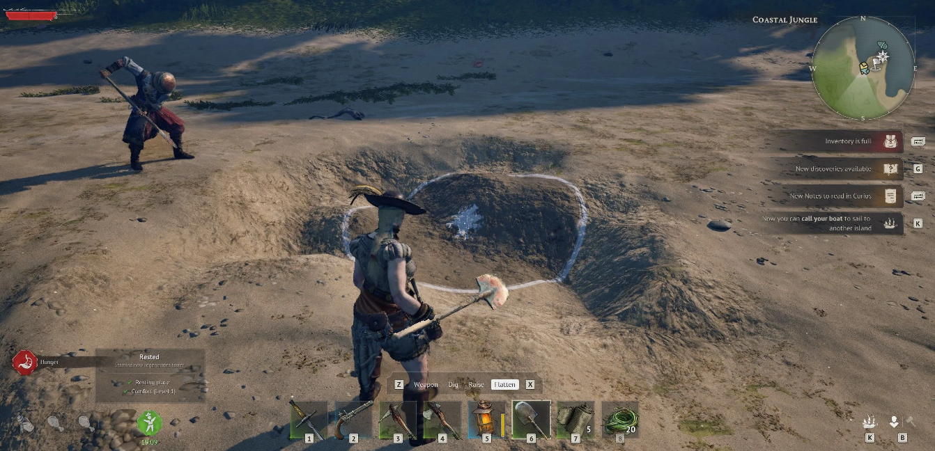 Use the shovel for its intended purpose