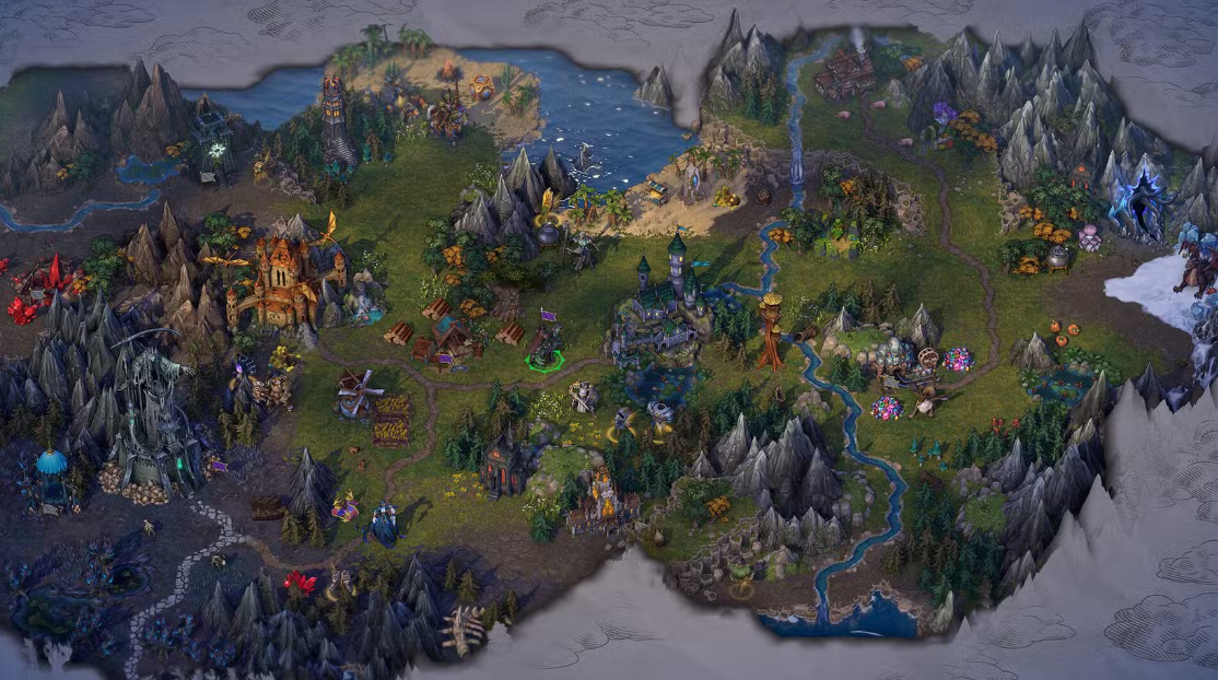 Heroes fantasy world map