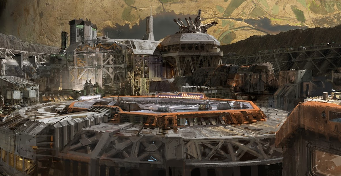 Mars biotech factory city