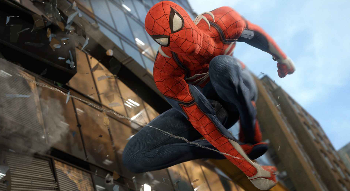 Spider Man game cinematic scene