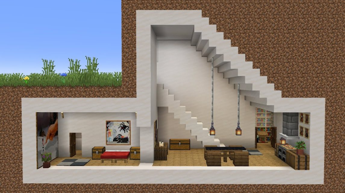 Minecraft underground bunker