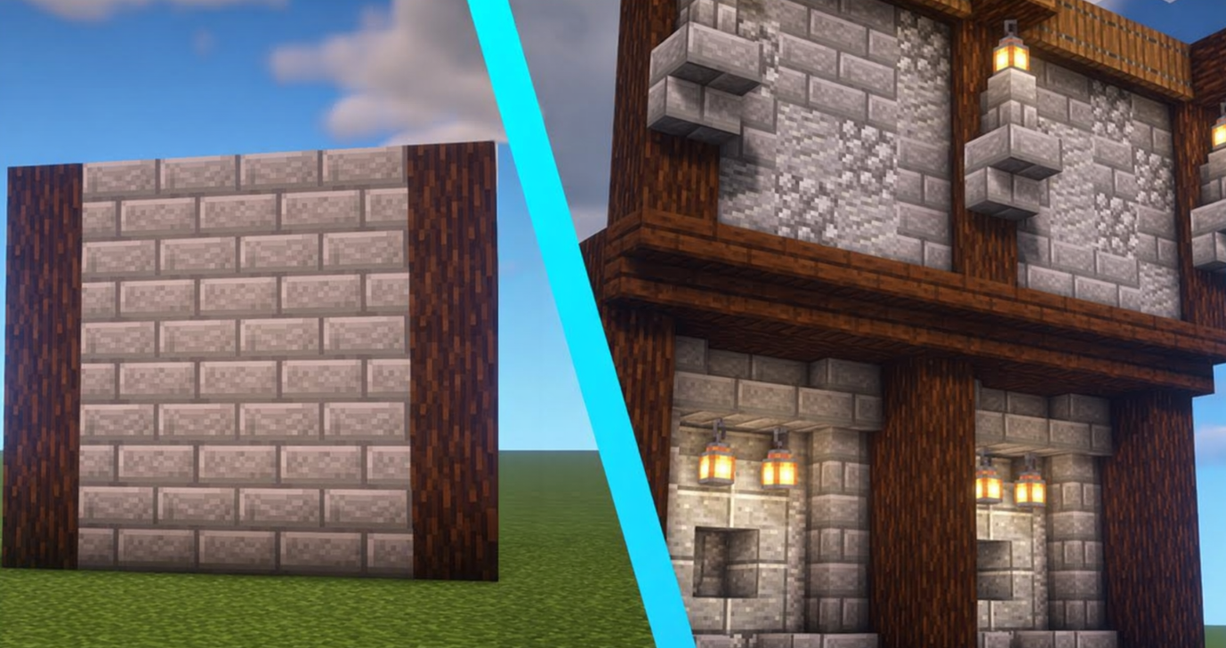 Minecraft detailed wall design