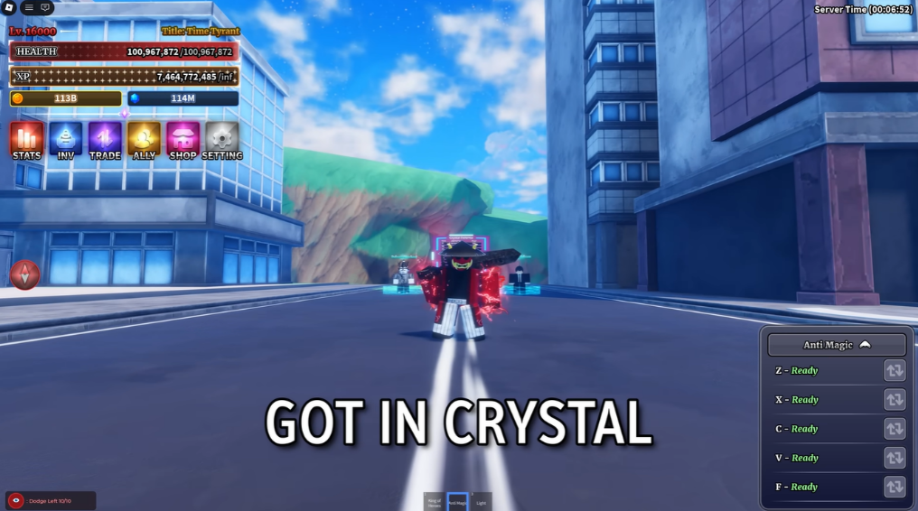 Crystal Defense glowing crystal