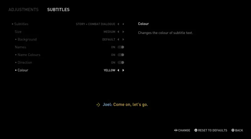 Accessibility settings ui