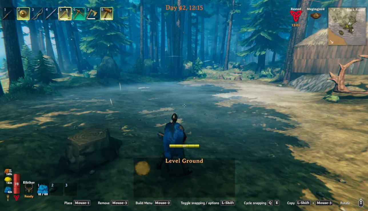 Valheim terrain shovel modes