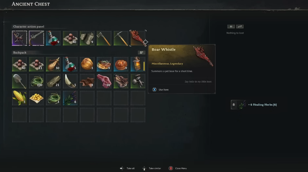 Boar whistle reward item