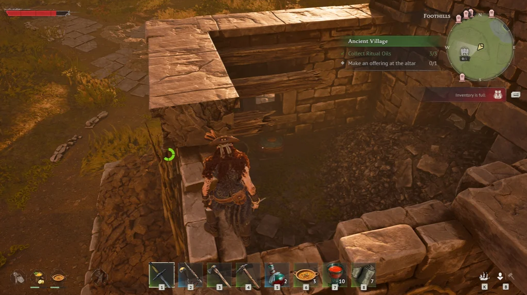 Hidden chest rooftop ruins