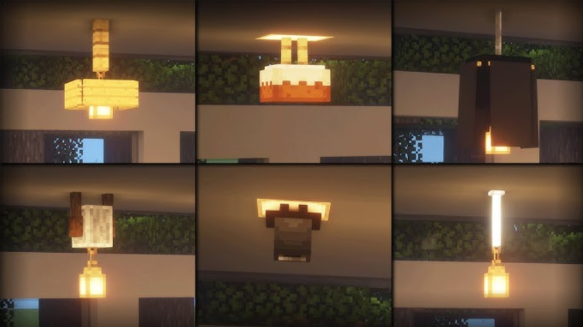 Minecraft cozy house lighting