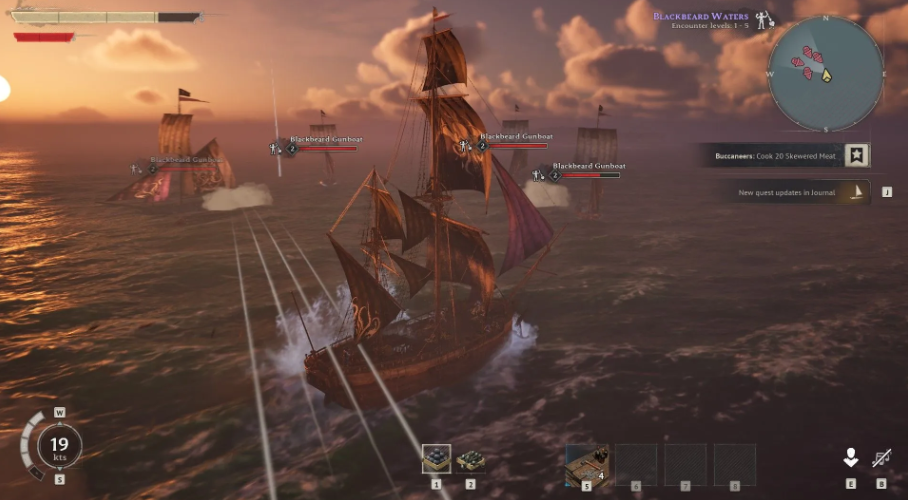 Naval battle positioning tactics