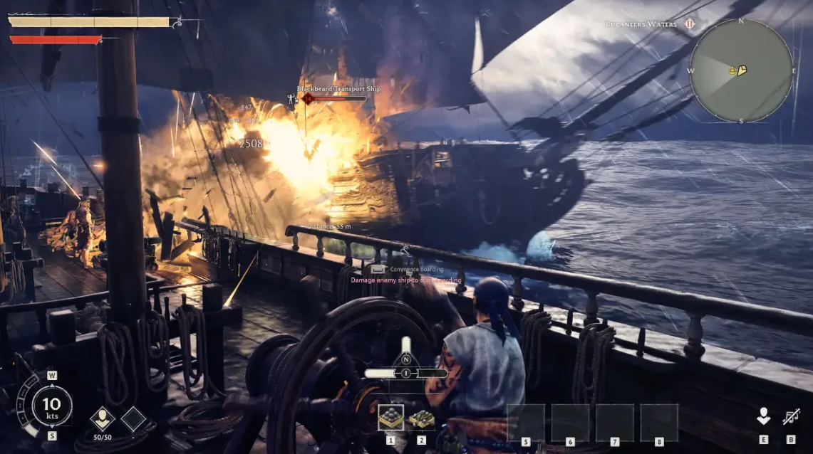 Ship cannon installation deck