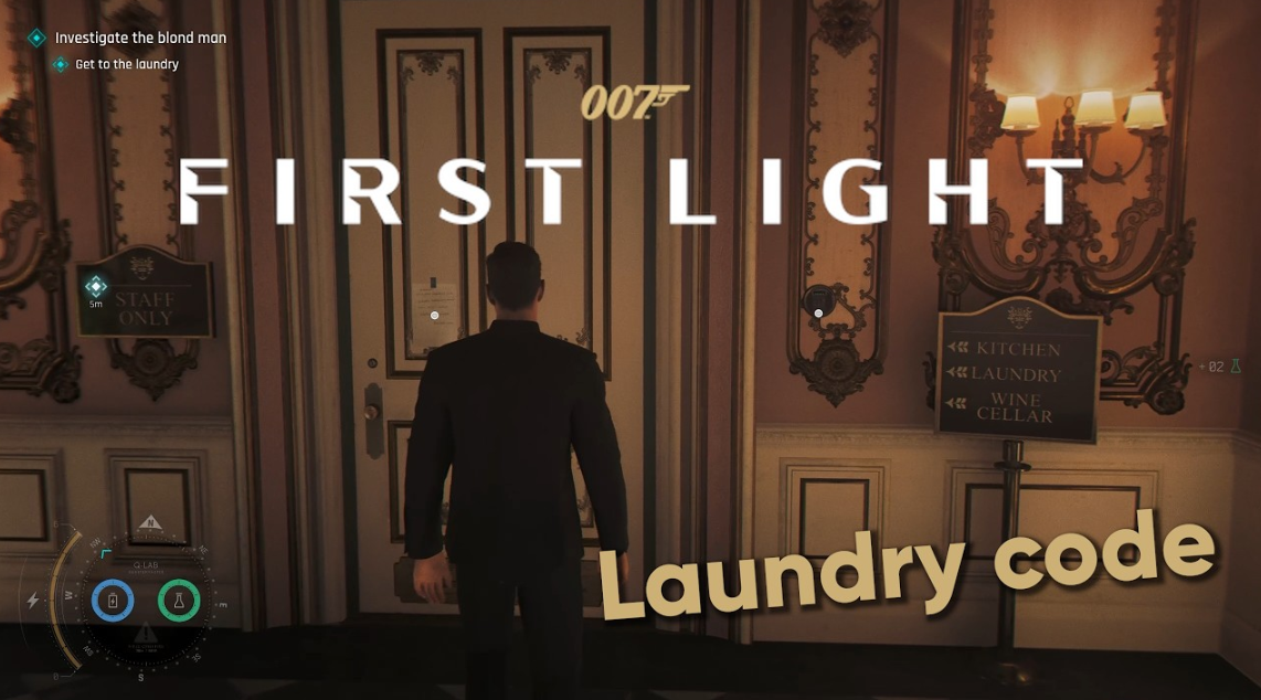 007 First Light: laundry code 1805, all routes and hidden safe