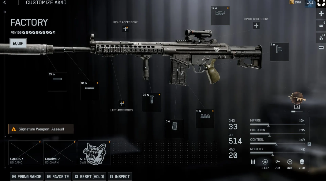 AK4D long range combat