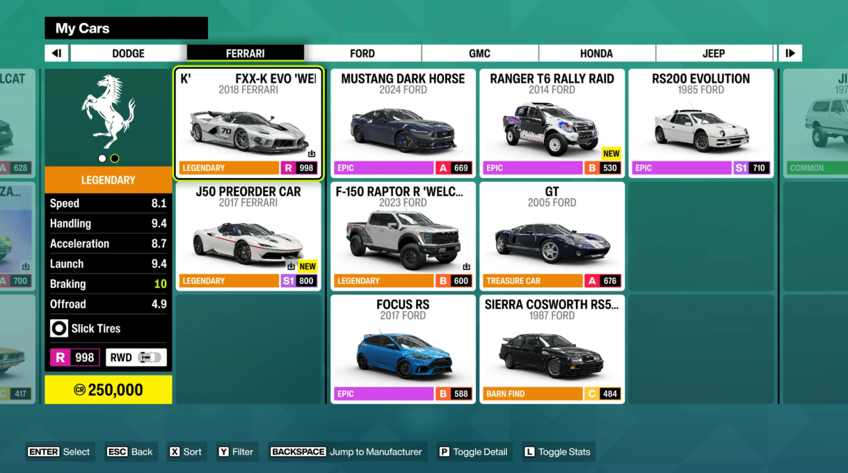 Forza Horizon 6 S1 car