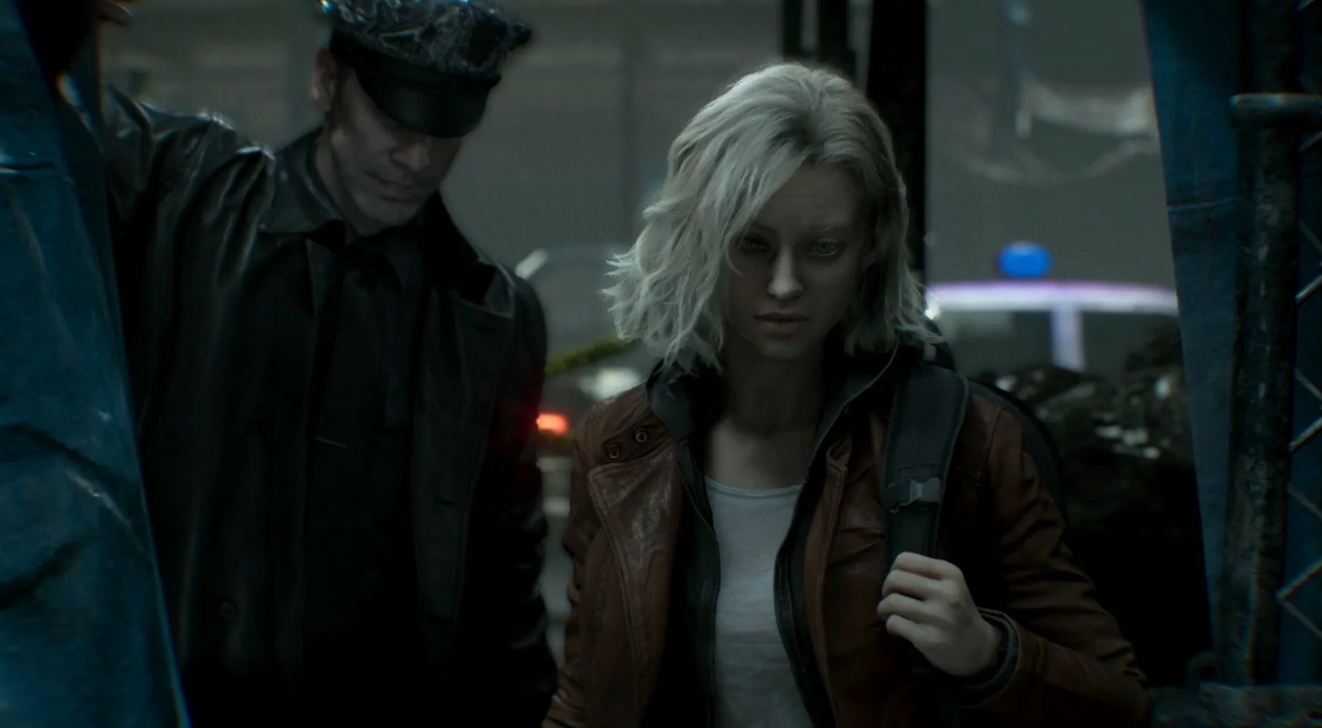 Claire Redfield in dark Resident Evil scene