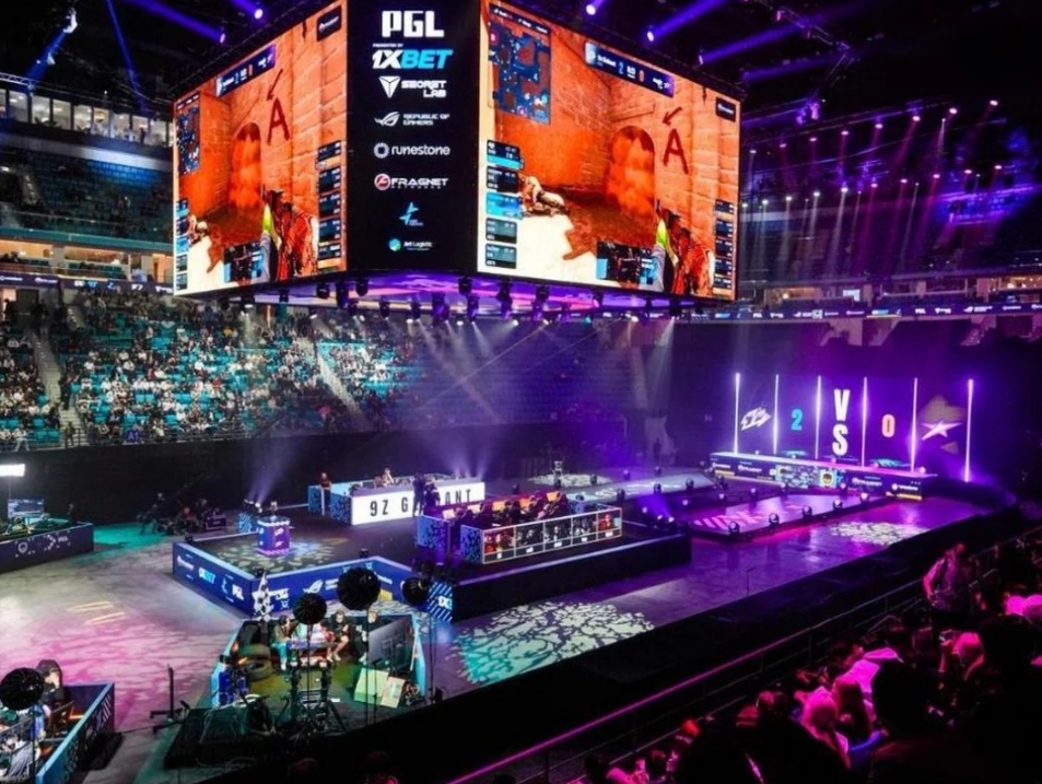 Counter Strike arena stage during PGL Astana 2026