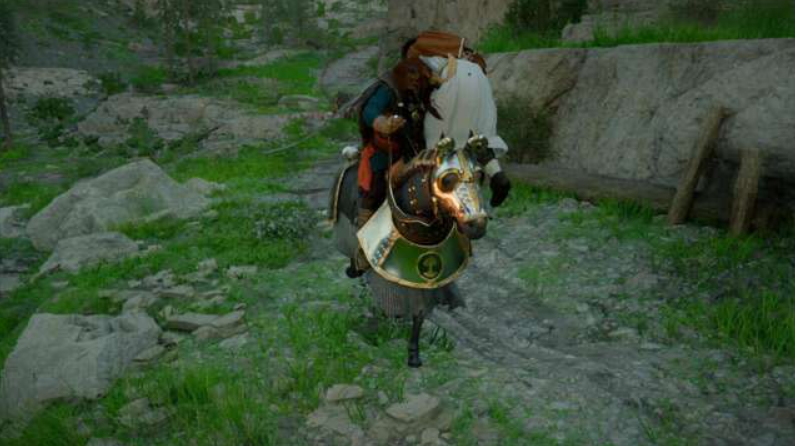Transporting a prisoner on a horse