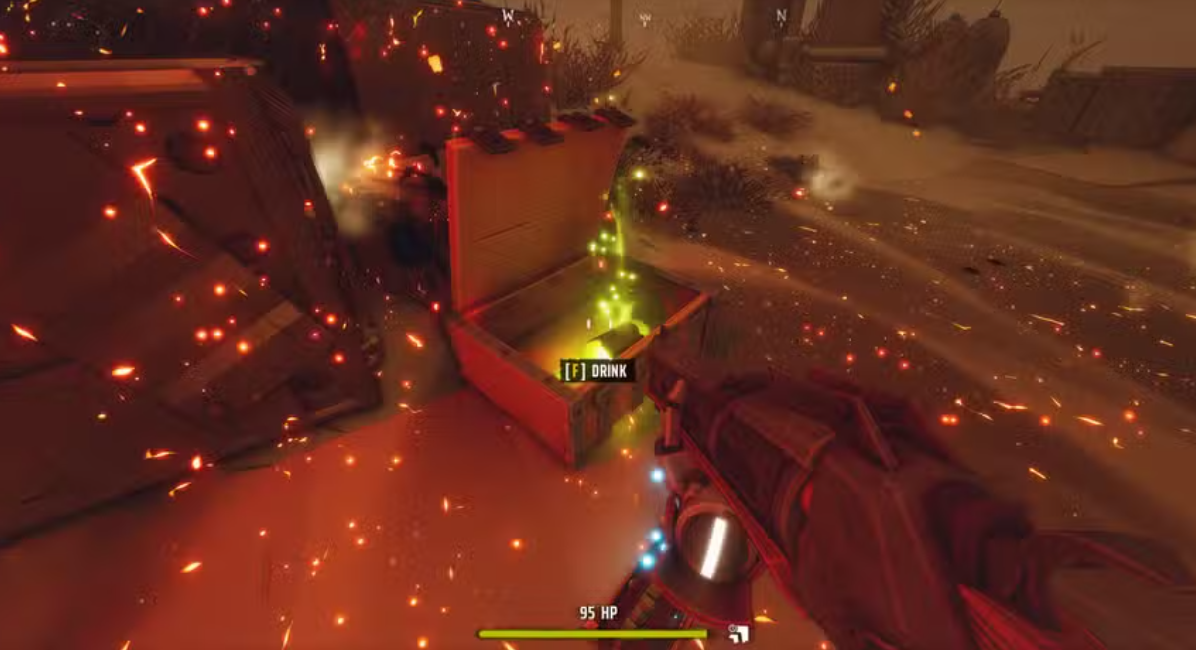 Healing bottles gameplay Far West